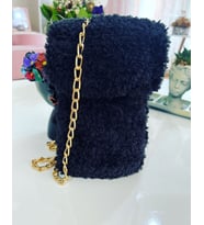 Sevgililer Günü Hediye Paketi Handmade Özel Tasarım Peluş Telefon Çantası (Siyah)