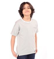Toontoy Erkek Çocuk Yaka Baskılı Göğsü Cepli Tişört (Yeşil)