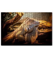Cakapuzzle Dev Kertenkele ve Güneş Işıkları  Puzzle Yapboz MDF (Ahşap) (500 Parça)