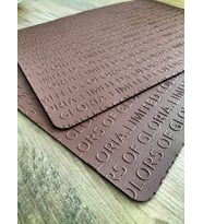 LEYLASER  40x32  Deri Amerikan Servis 2 li Bronz Supla Sunumluk (Kahverengi)