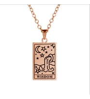 Kişiye Özel 925 Ayar Gümüş Wisdom Tarot Kolye (Rose)