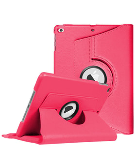 Microsonic Apple iPad 9.7 2018 (A1893-A1954) Kılıf 360 Dönerli Stand Deri (Pembe)