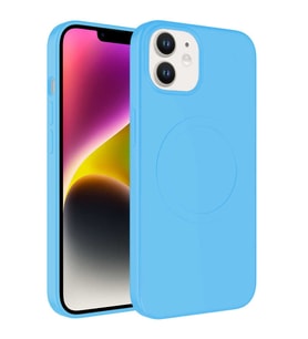 Apple iPhone 12 Kılıf Magsafe Özellikli Pastel Renk Plas Kılıf (Lacivert)