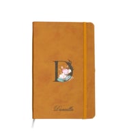 giftcrea Kişiye Özel Lastikli Termo Deri Çizgili Defter Set , İsme Özel Kişiselleştirilebilir Hediye (Taba - Kahverengi)