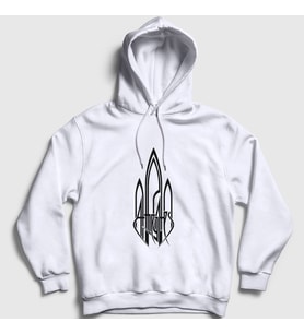 Presmono Unisex Beyaz Logo Müzik At The Gates Kapüşonlu Sweatshirt 510449tt (Beyaz)