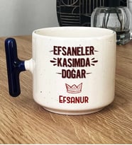 Kişiye Özel Efsaneler Kasımda Doğar Hediye T Kupa Bardak Doğum Günü Hediyesi (Lacivert)