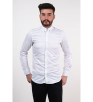 Yaka Zincirli Gömlek (Beyaz)