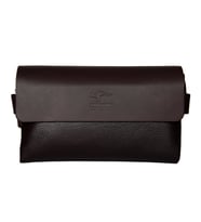 KANGAROO KINGDOM Hakiki Dana Deri Lacivert Erkek Portföy & Clutch El Çantası 9288-L (Kahverengi)
