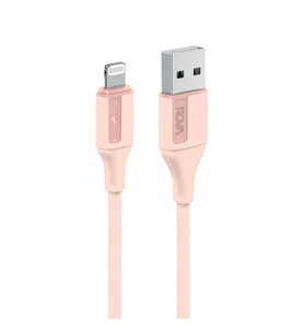 Rova KB202 Lightning (iPhone) Hızlı Şarj Kablosu - KVK Teknik Servis Garantili (Pembe)