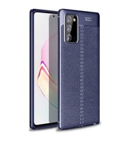 Galaxy Note 20 Kılıf Zore Niss Deri Desenli Silikon Kılıf (Lacivert)