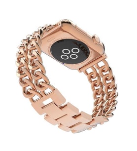 Apple Watch 40mm Kordon Cowboy Zincir Metal Kordon (Rose)