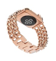 Apple Watch 40mm Kordon Cowboy Zincir Metal Kordon (Rose)