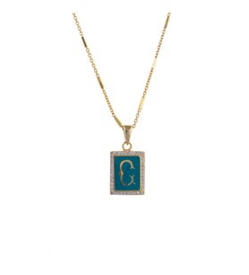 Oxford Mineli Harf Kolye (Gold)