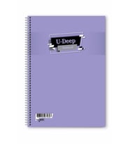 Kareli 60 Yaprak Spiralli Defter A4 Boy Plastik Kapak (1 Adet ) (Lila)