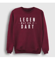 Presmono Unisex Beyaz Legendary How I Met Your Mother Sweatshirt 195137tt (Bordo)
