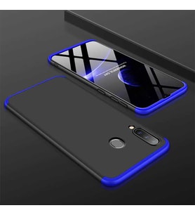 Galaxy A70 Kılıf Zore Ays Full Koruma Kılıf (Siyah-Mavi)