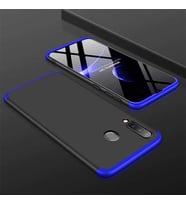 Galaxy A70 Kılıf Zore Ays Full Koruma Kılıf (Siyah-Mavi)