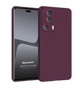 Microsonic Matte Silicone Xiaomi Mi 13 Lite Kılıf Siyah (Mor)