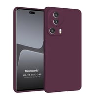 Microsonic Matte Silicone Xiaomi Mi 13 Lite Kılıf Siyah (Mor)