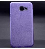 Galaxy J7 Max Kılıf Shining Simli Silikon Kılıf (Mor)