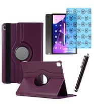 Lenovo Tab M10 Plus TB 125FU 3 Nesil Uyumlu Kılıf Ekran Koruyucu Ve Kalem Set (Mor)