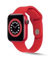 Apple Watch 38mm Kordon Silikon Örgü Kordon (Kırmızı)