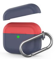 AirPods Pro Kılıf Koruyucu Case Silikon Mat Yedek Kapak Hediyeli PT-P4 (Lacivert-Mavi)