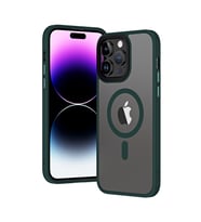 Vendas iPhone 13 Pro Uyumlu (13 Pro) Hibrit Serisi Wireless Şarj Özellikli Magic Magsafe Kılıf (Koyu Yeşil)