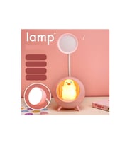 Livava Penguen Masa Lambası, Beyaz, 21x9 (Pembe)