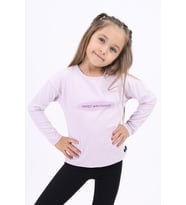 Toontoy Kız Çocuk Baskılı Tişört (Açık Lila)