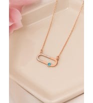 MİNELİ DOĞUM TAŞLI ATAÇ KOLYE (Rose)