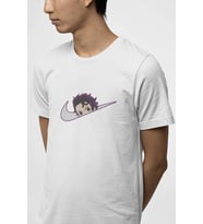 Demon Slayer Tanjiro Minimal Logo Tişört (Beyaz)