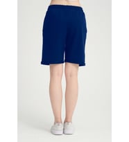 Kadın Regular Fit Duble Paça Şort SPR24SRK51 (Lacivert)