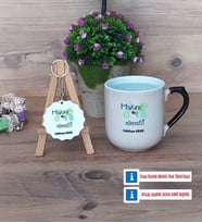 Makine Mühendisi Kupa Bardak Kırmızı ve Ahşap Anahtarlık Hediye (Model 9)