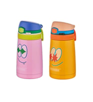 Shamobo 2Lİ SET Pipetli Çelik Termos 350ml -6 Saat Isı Yalıtımı- (Pembe - Sarı)