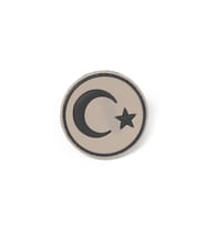 Yuvarlak Türk Bayrağı Tactical Patch - Peç (Kum Beji)