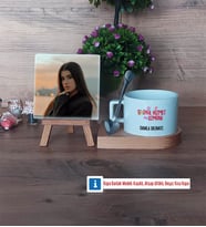 Sosyal Hizmet Uzmanı Fotoğraflı Dekoratif Taş, Kupa Bardak Beyaz Hediye (Model 8)