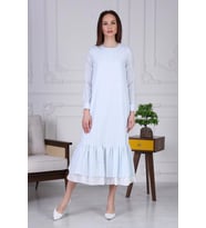 Pastelastore Neva Kadın Elbise Maxi Boy 1020-1 (Açık Mavi)