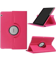 Huawei T3 10 inc Zore Dönebilen Standlı Tablet Kılıfı (Pembe)