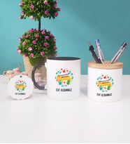 Öğretmenler Günü Hediyesi Kupa Bardak Kalemlik ve Anahtarlık İsme Özel (Model 6)