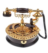Nostaljik Telefon Müzik Kutusu (Siyah)
