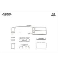 Meriç® Mitsubishi Pajero Sport Ön Torpido Kaplama Maun 12 P. 1998-2002 (Alüminyum)