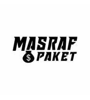 Masraf Paket Sticker siyah 25x15 CM (Siyah-Siyah)