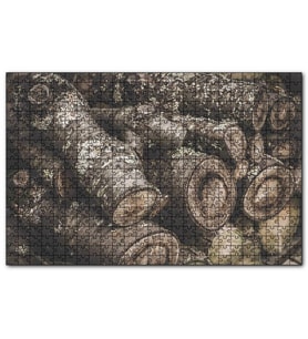 Cakapuzzle Üstüste Kütükler  Puzzle Yapboz MDF (Ahşap) (500 Parça)