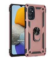 Microsonic Samsung Galaxy M13 Kılıf Military Ring Holder Siyah (Rose)