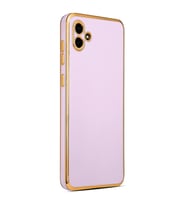 Galaxy A04 Kılıf Zore Bark Kenarları Altın Renk Kılıf (Lila)