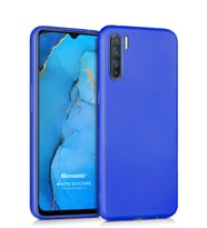 Microsonic Matte Silicone Oppo Reno 3 Kılıf (Mavi)