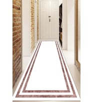 Dijital Baskılı Kaymaz Taban Yıkanabilir Modern Yolluk Ve Koridor Halısı NDU-SD-299 (Pudra Rengi)