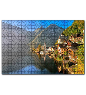 Cakapuzzle Goisern Hallstättersee Avusturya Doğada Evler Görseli  Puzzle Yapboz MDF (Ahşap) (500 Parça)