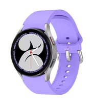 Samsung Galaxy Watch 4 5 Pro 40 42 44 45 46mm Uyumlu Orjinal Tasarım Kavisli PureLux Silikon Kordon (Lila)